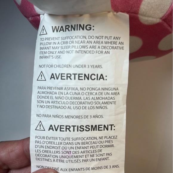 Disney Minnie, mouse plush bed pillow 14 inches. - Picture 3 of 8